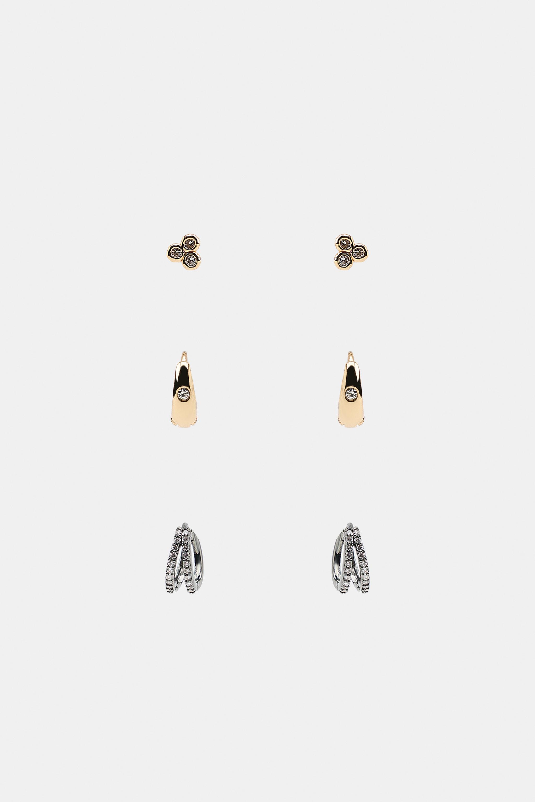 PACK OF MINI SPARKLY HOOP EARRINGS